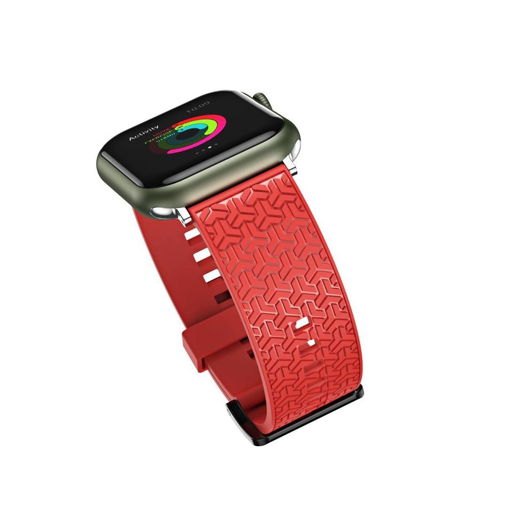 Strap Y řemínek Pro Hodinky Apple Watch 7 / SE (45/44/42mm), červený