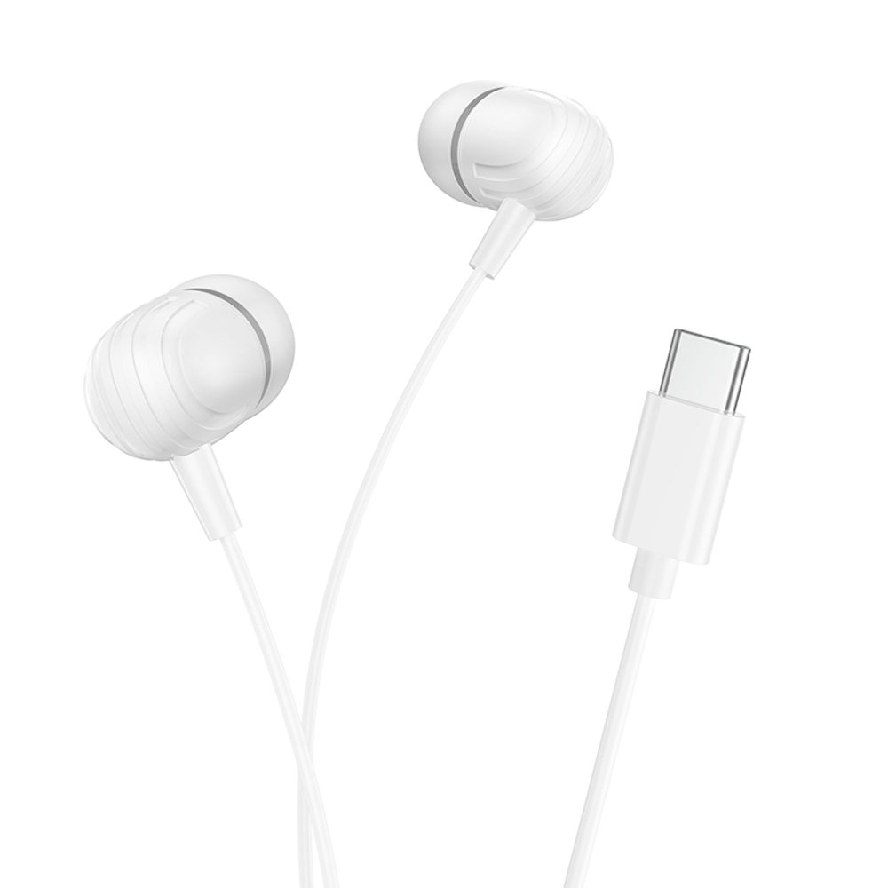 Borofone BM77 Delicious Slušalke Z Mikrofonom USB-C, Bele Barve