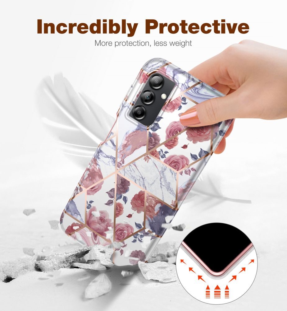 Tech-Protect Velar Etui, Samsung Galaxy A14 4G / 5G, Marmornat