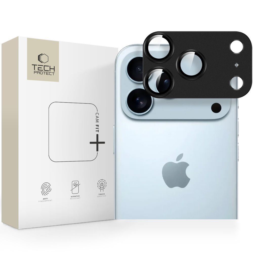 Levně Tech-Protect CamFull Fit+, sklíčko pro čočku fotoaparátu, iPhone 17 Pro Max, černé