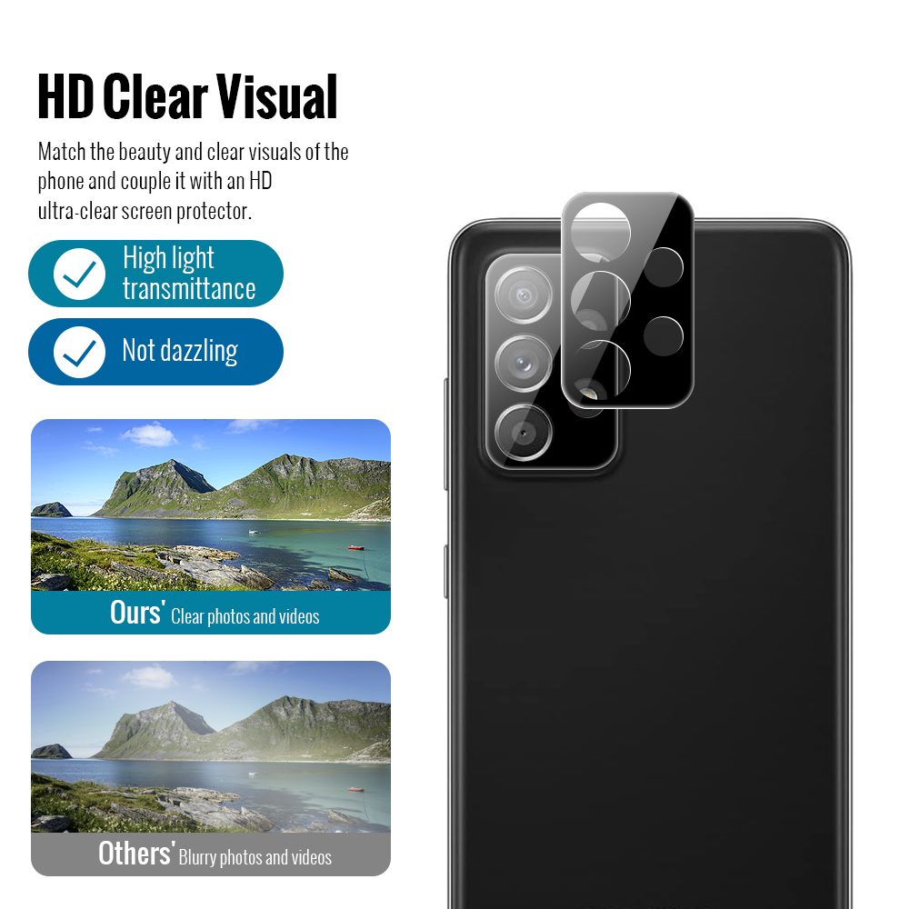 2 Db Edzett üveg és 2 Db Kameraüveg Készlet, Samsung Galaxy A72