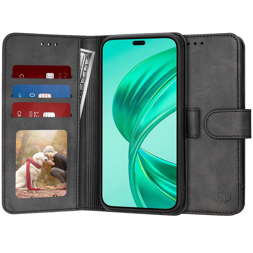 Techsuit könyves tok, Honor X8b, fekete