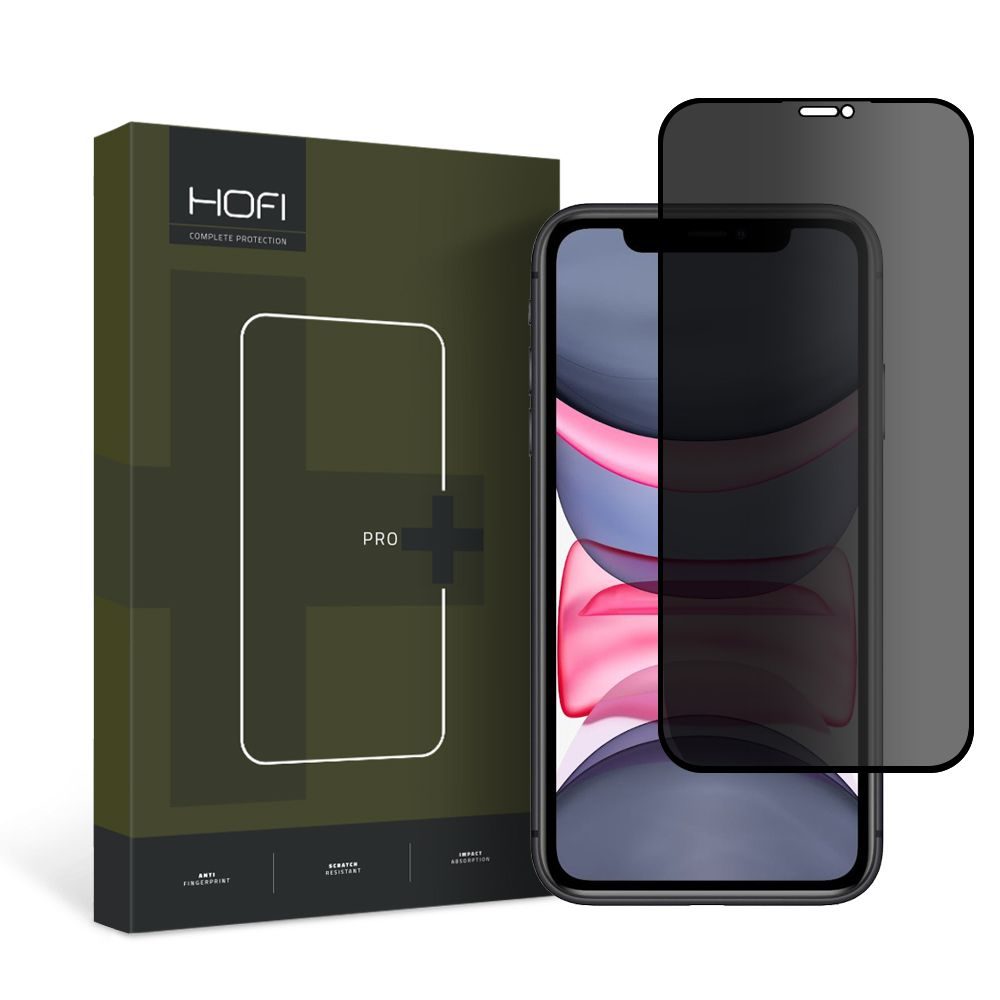 Levně Hofi Privacy Glass Pro+ Tvrzené sklo, iPhone 11 / XR