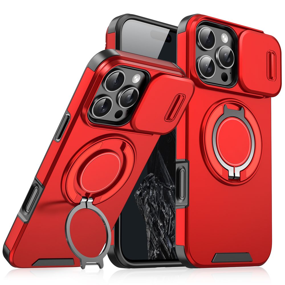 Camslide Stand obal, iPhone 16 Pro Max, červený