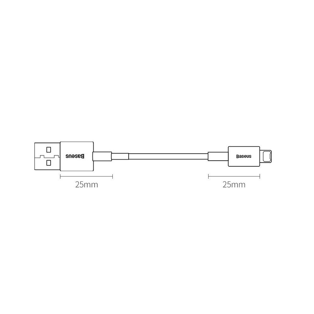 Baseus Superior USB - Lightning, 2 M, Bel (CALYS-02)