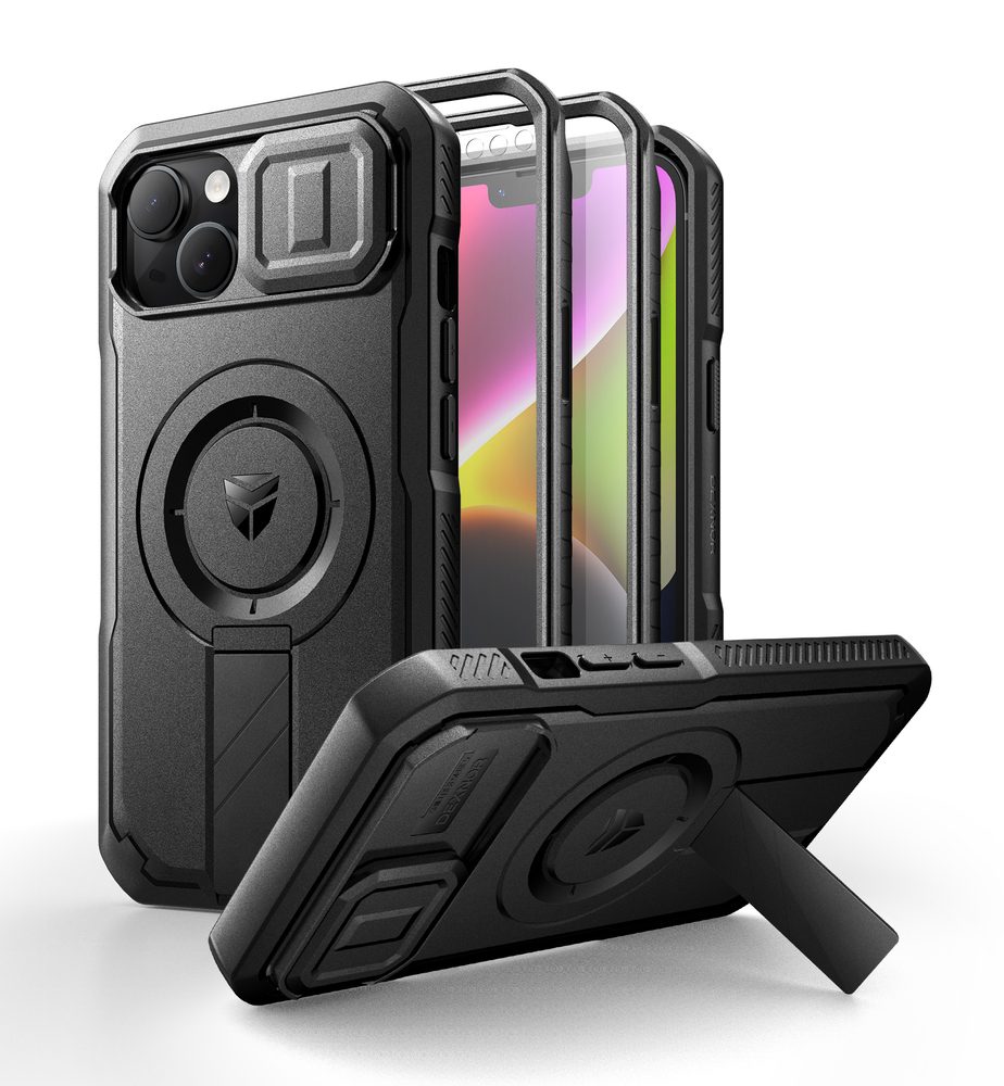Levně Dexnor MagSafe 360 Kickstand Camprotector obal iPhone 13 / 14, černý