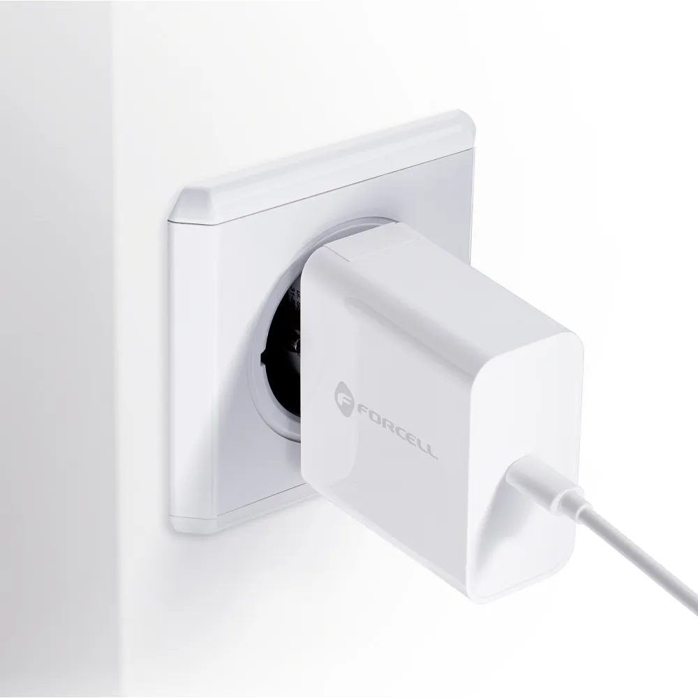 Forcell USB-C, 3A, 45W Adapter PD és QC 4.0 Töltéssel