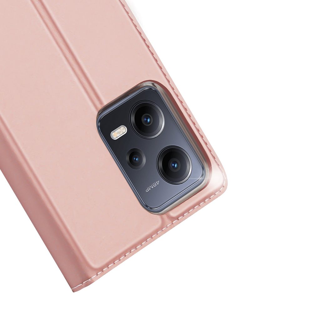 Dux Ducis Skin Pro, Knížkové Pouzdro, Xiaomi Redmi Note 12 Pro / Poco X5 Pro 5G, Růžové