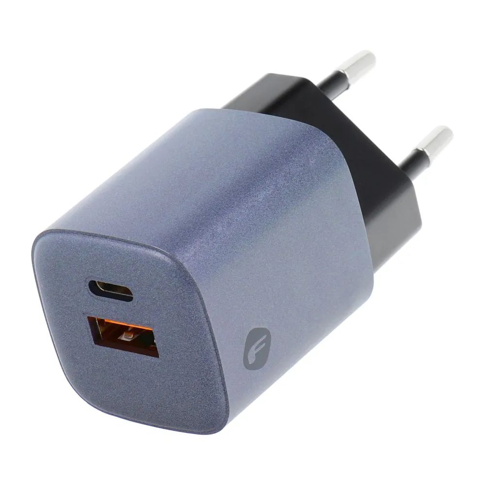 Forcell F-Energy adaptér VT-31 33W GaN USB-C a USB A, sivý