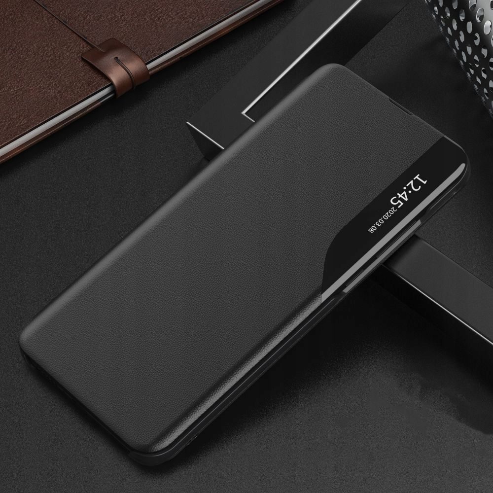 Eco Leather View Case, Xiaomi Redmi Note 12 4G / LTE, Neagră