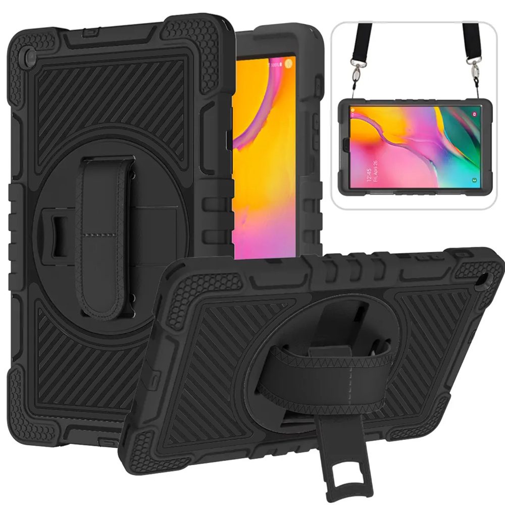 Techsuit StripeShell 360, Samsung Galaxy Tab A 10.1 2019 T510/T515, črn