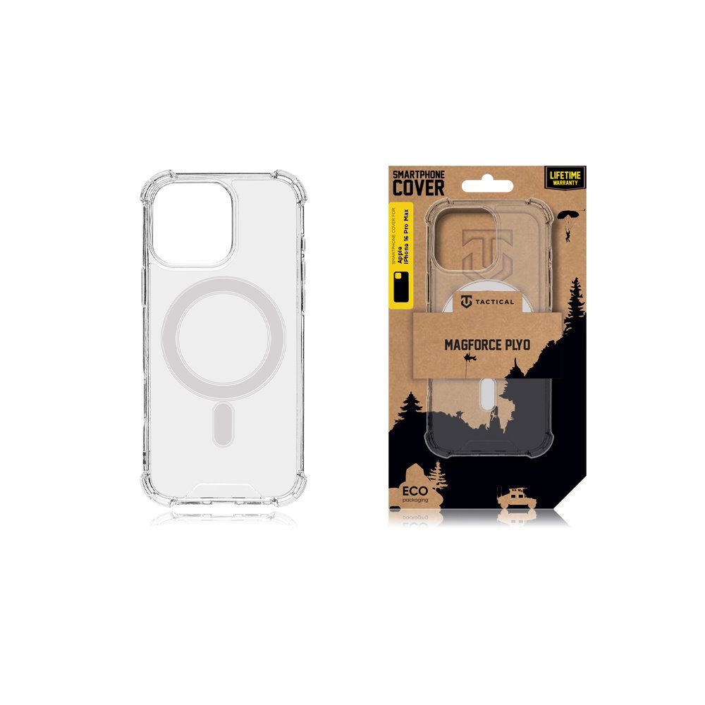 Tactical MagForce Plyo kryt, iPhone 16 Pro Max, priehľadný