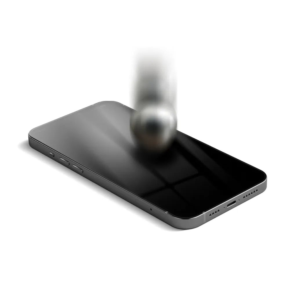 Folie De Sticlă Securizată Hibrid Forcell Flexible 5D Full Glue, IPhone 15 Pro, Neagră