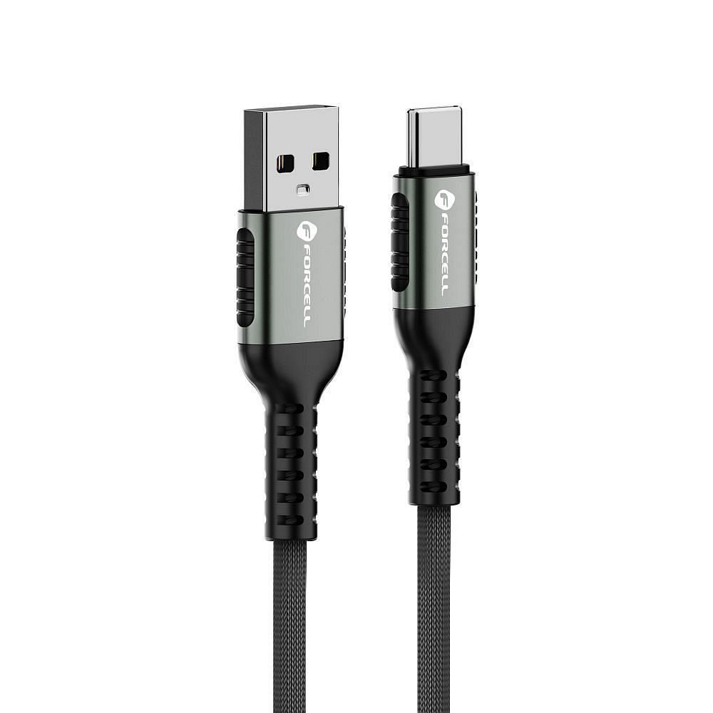 Levně Forcell F-Energy kabel USB A - USB-C, QC4.0, 3A, 66W, 0,5 m, černý