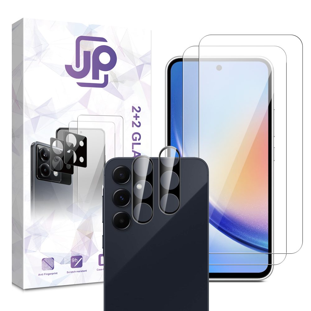 Levně JP Combo pack, Sada 2 tvrzených skel a 2 sklíček na fotoaparát, Samsung Galaxy A35