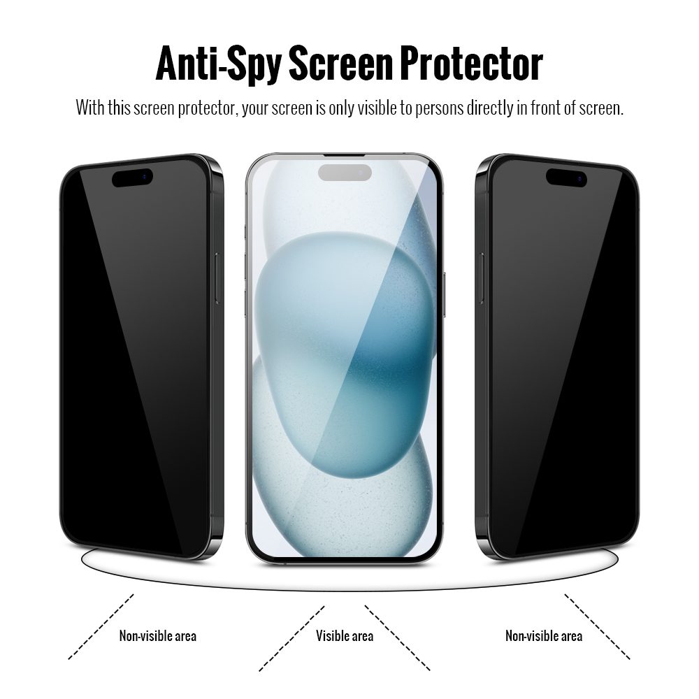 Folie De Sticlă Securizată Privacy 5D, IPhone 15 Plus