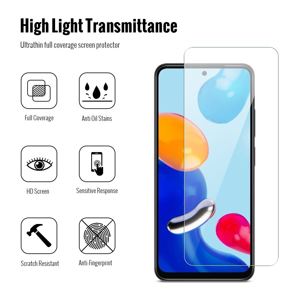 Sada 2 Tvrzených Skel A 2 Sklíček Na Fotoaparát, Xiaomi Redmi Note 11