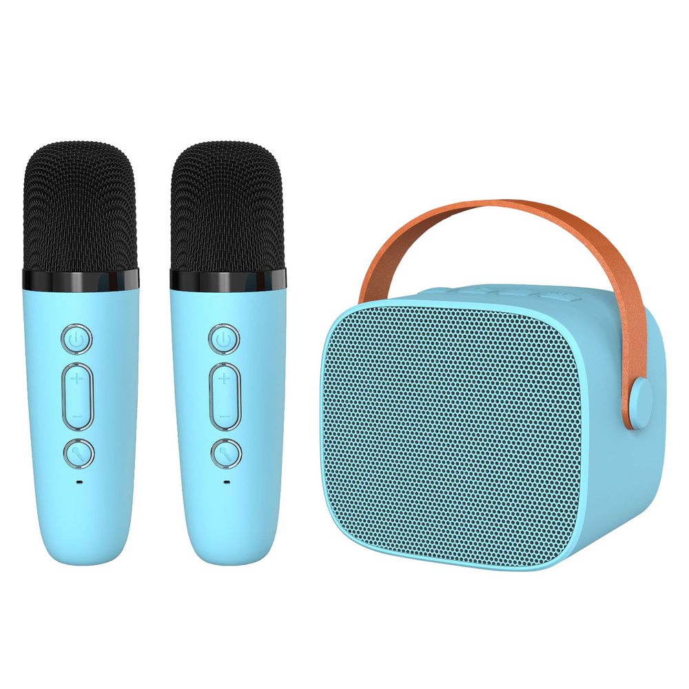 Blavec WS-07 Prijenosni karaoke set s 2 mikrofona, 5 W, plavi