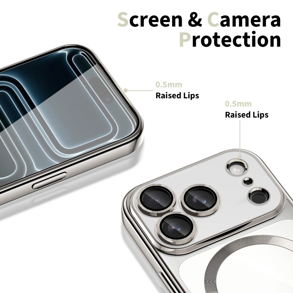 Tech-Protect MagFlex MagSafe iPhone 17 Pro, lesklá strieborná