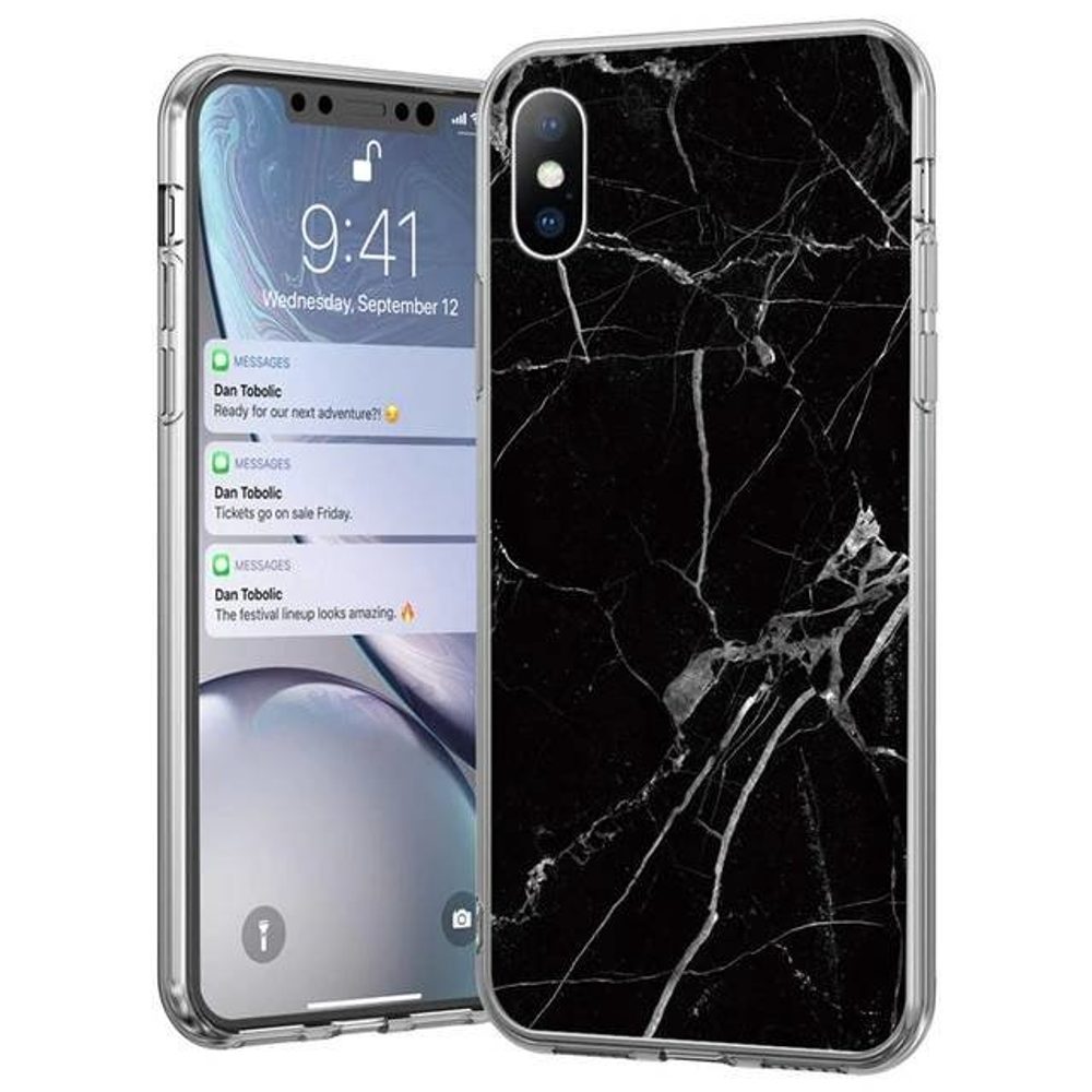 Forcell Marble, iPhone 12 Pro MAX, černý