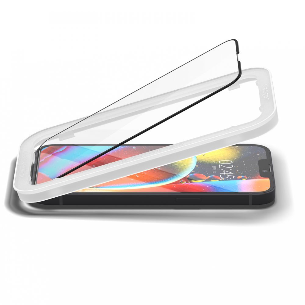 Spigen ALM Glass FC Zaštitno Kaljeno Staklo 2 Komada, IPhone 13 / 13 Pro, Crni