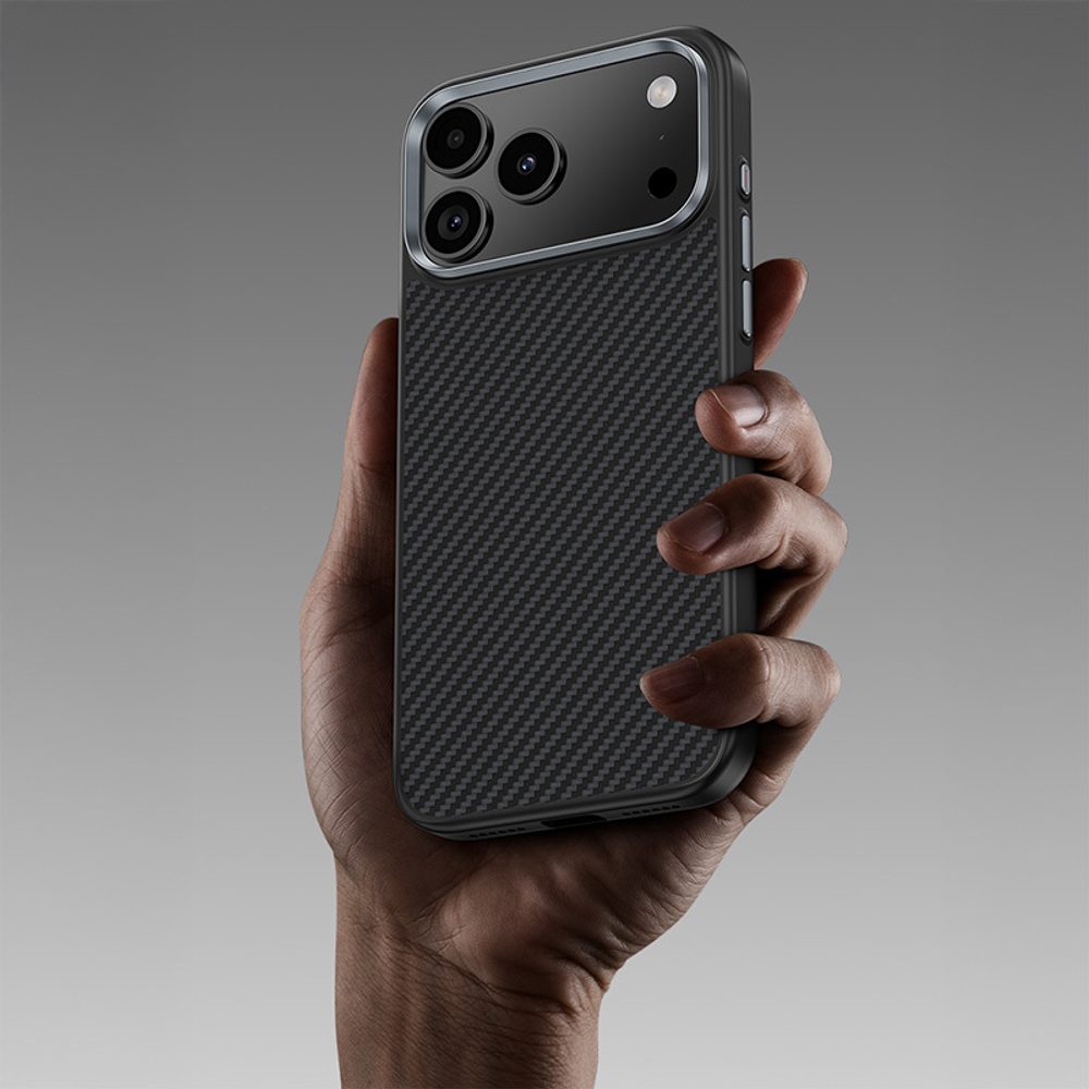 Benks Magnetic Armor Pro Kevlar obal Metal Frame, iPhone 17 Pro Max, čierny