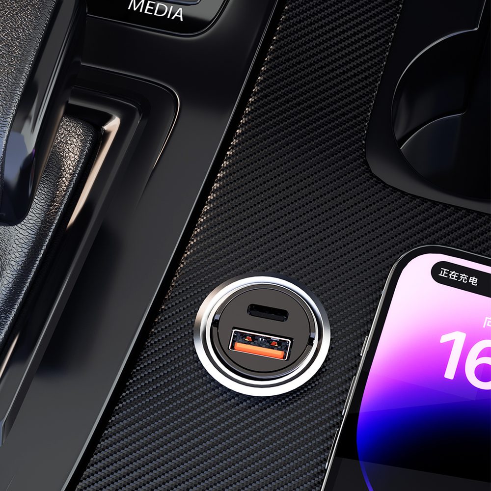 Dudao R3MAX mini autonabíjačka, 48W QC PD, čierna