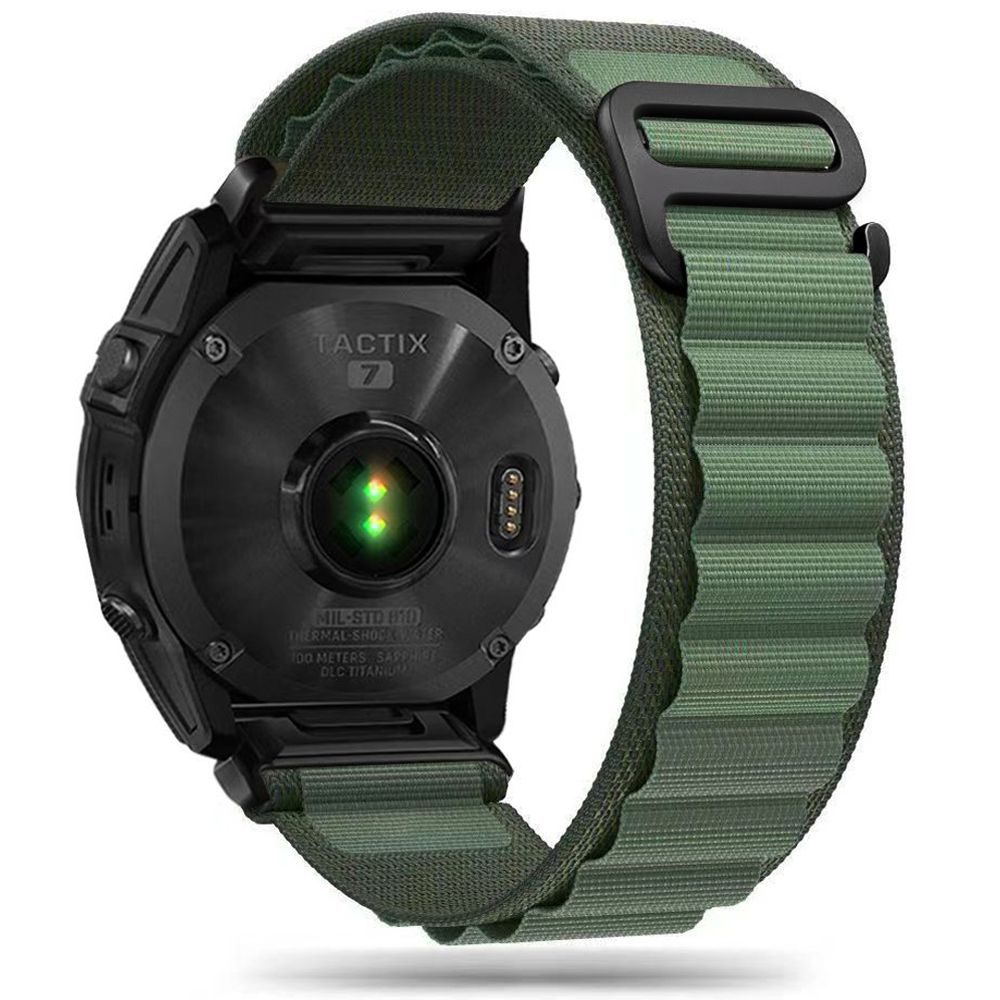 Tech-Protect Nylon PRO Szíj, Garmin Fenix 5 / 6 / 6 Pro / 7, Zöld