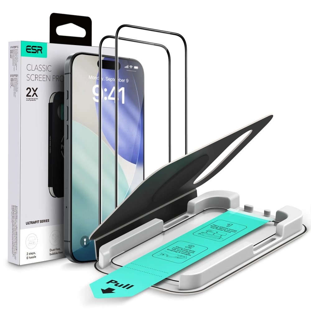 Levně ESR Tvrzené sklo UltraFit, iPhone Air, 2 kusy