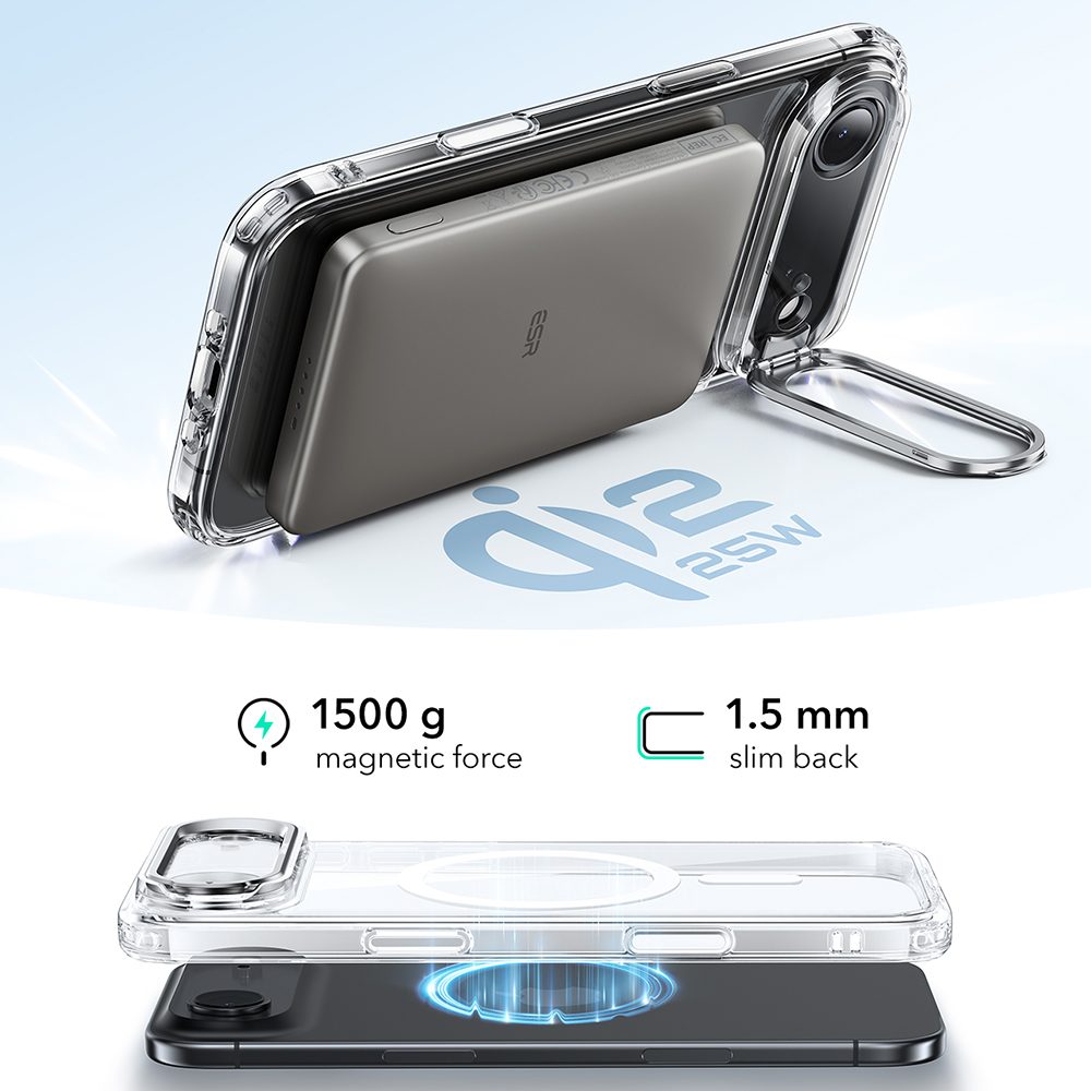Kryt ESR Classic Hybrid HaloLock Kickstand, iPhone Air, číry