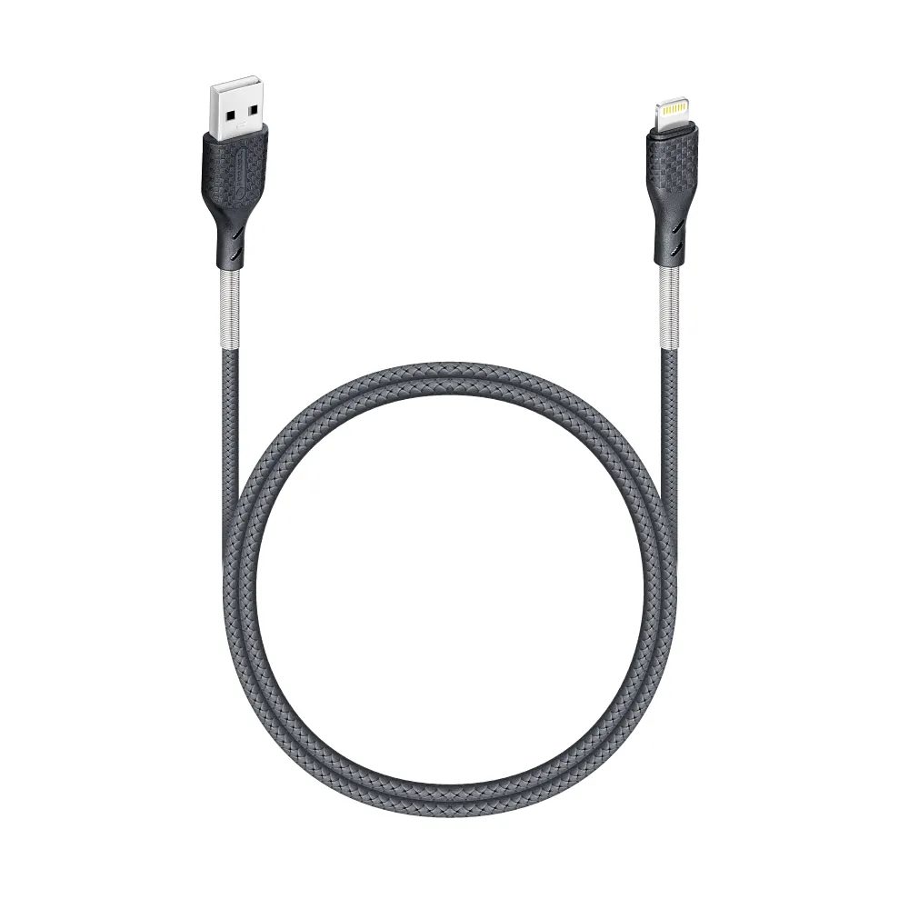 Forcell Carbon Kabel, USB A - Lightning, 2.4A, CB-01A, črn, 1 Meter