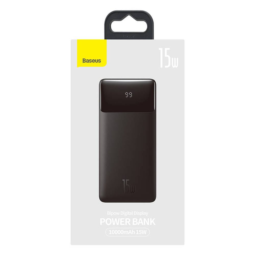 Baseus Bipow PowerBank 10000mAh, 15W, Crni