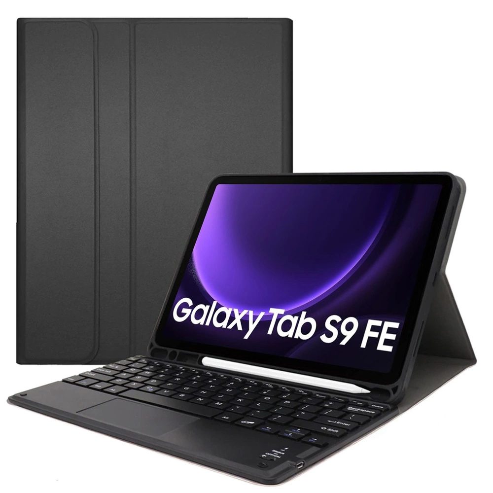 Bluetooth billentyűzetet tartalmazó tok Samsung Galaxy Tab S9 FE, fekete