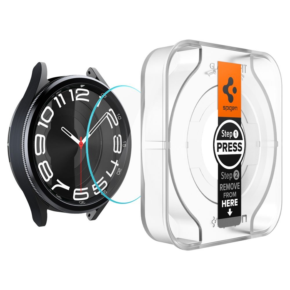 Spigen Glas.TR EZ Fit Kaljeno Steklo 2 Kosa, Samsung Galaxy Watch 6 (43 Mm)