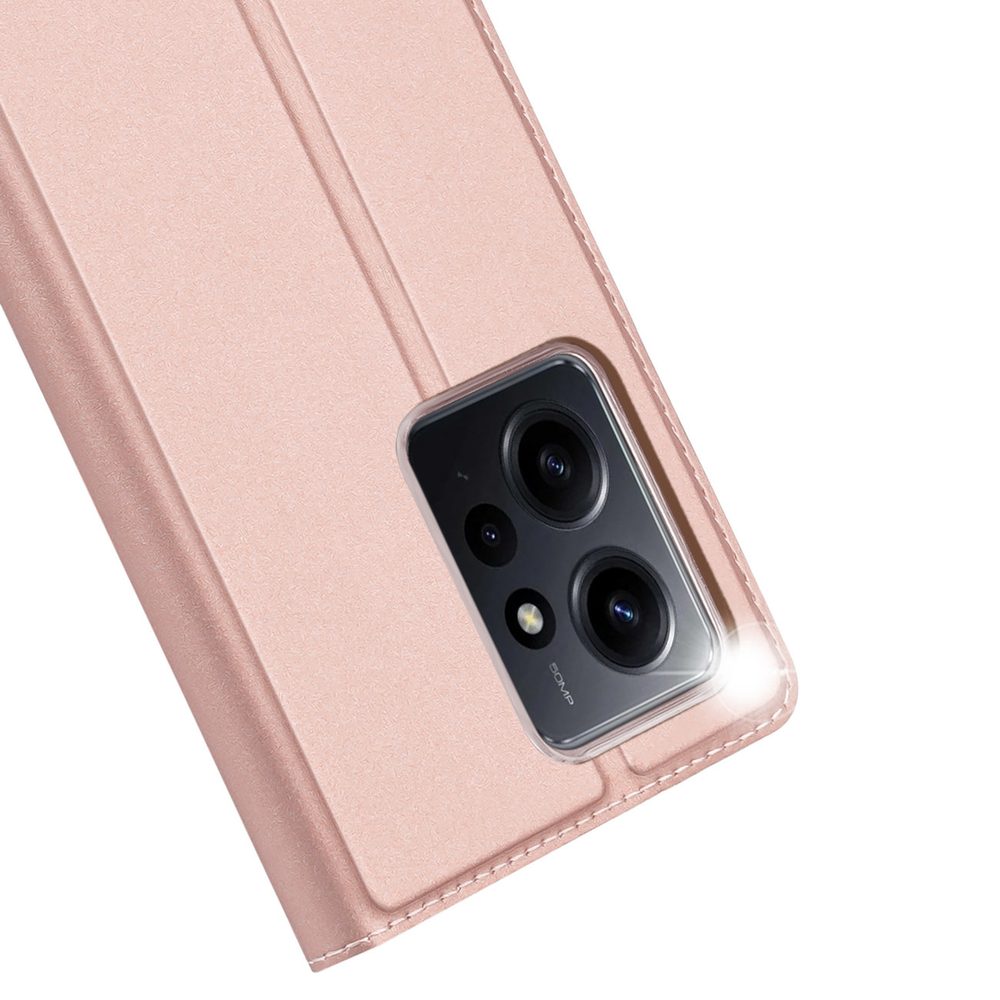 Dux Ducis Skin Pro, Knížkové Pouzdro, Xiaomi Redmi Note 12, Růžové