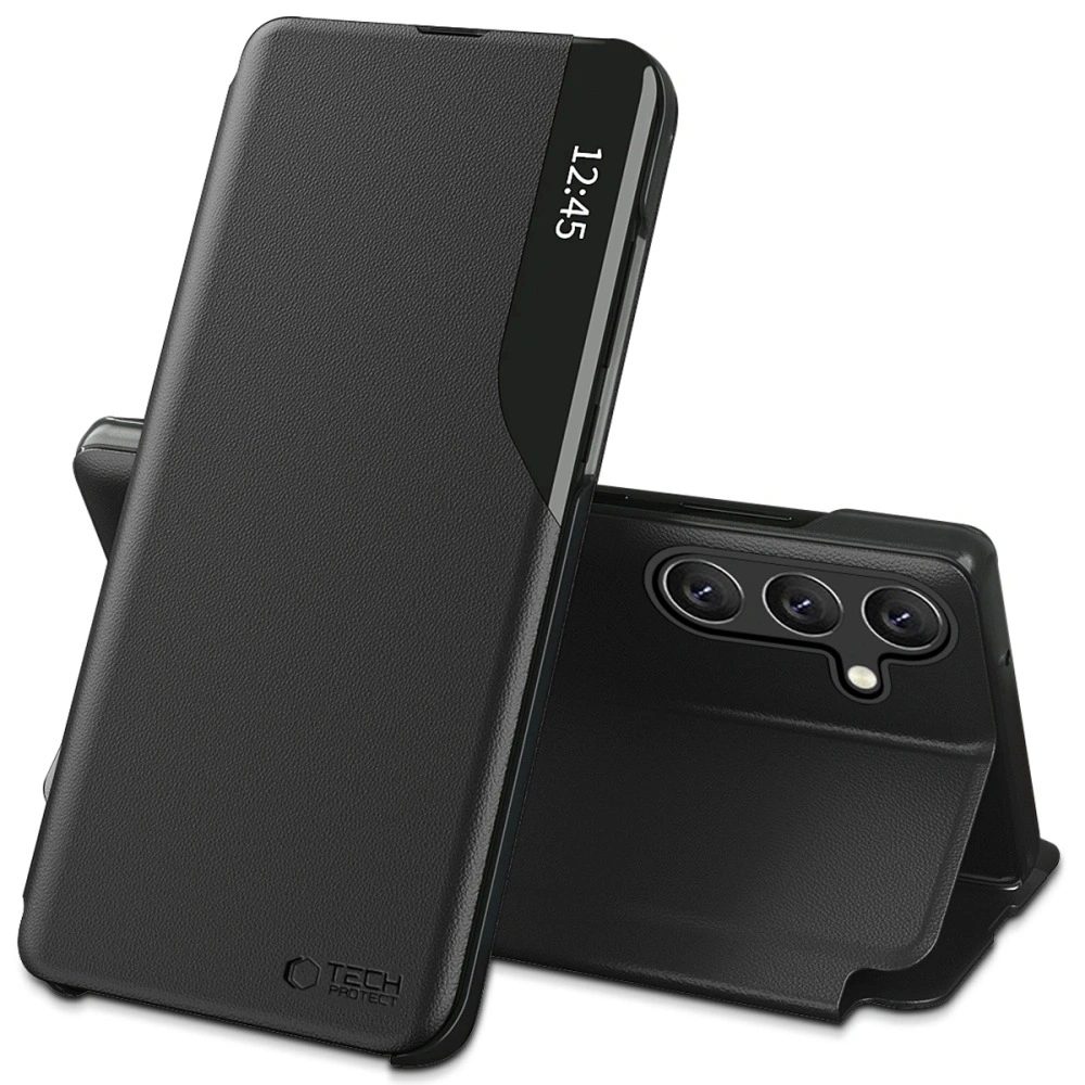 Levně Eco Leather View Case, Samsung Galaxy A37 5G, černé