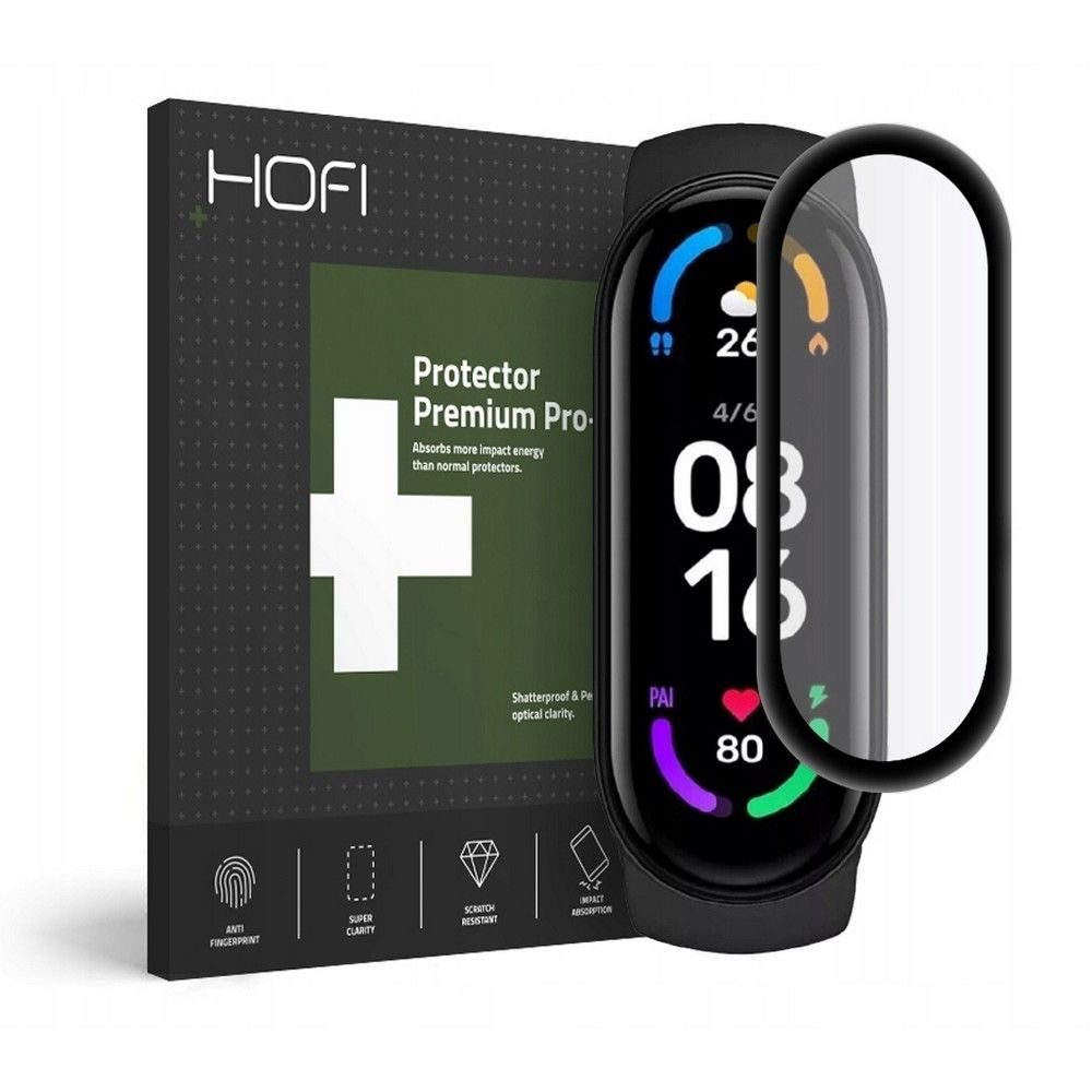 Hofi Pro+ Edzett üveg, Xiaomi Mi Band 6, Fekete