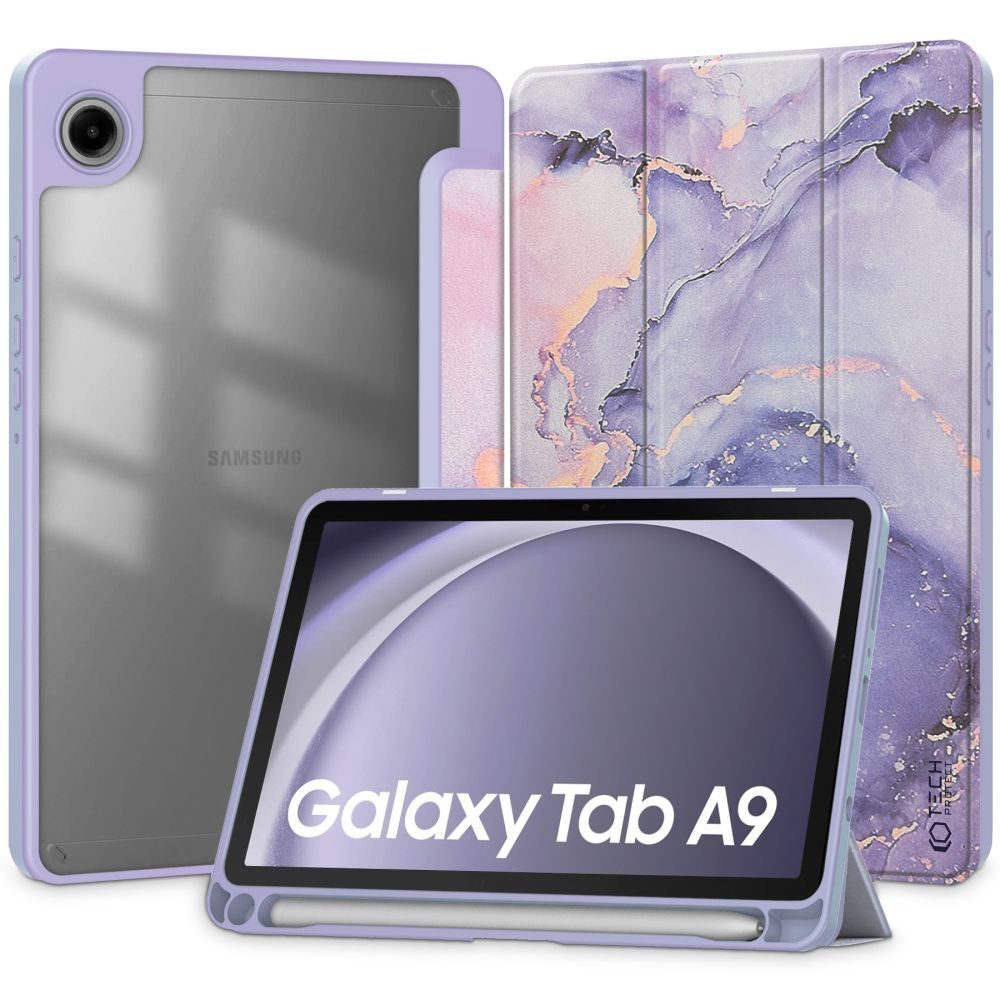 Pouzdro Tech-Protect SC Pen Hybrid Samsung Galaxy Tab A9 8.7" (X110 / X115), violet marble