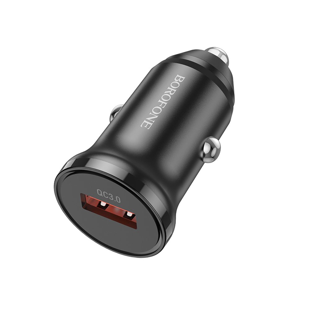 Borofone BZ18 Autós Adapter - USB - QC 3.0 18W, Fekete
