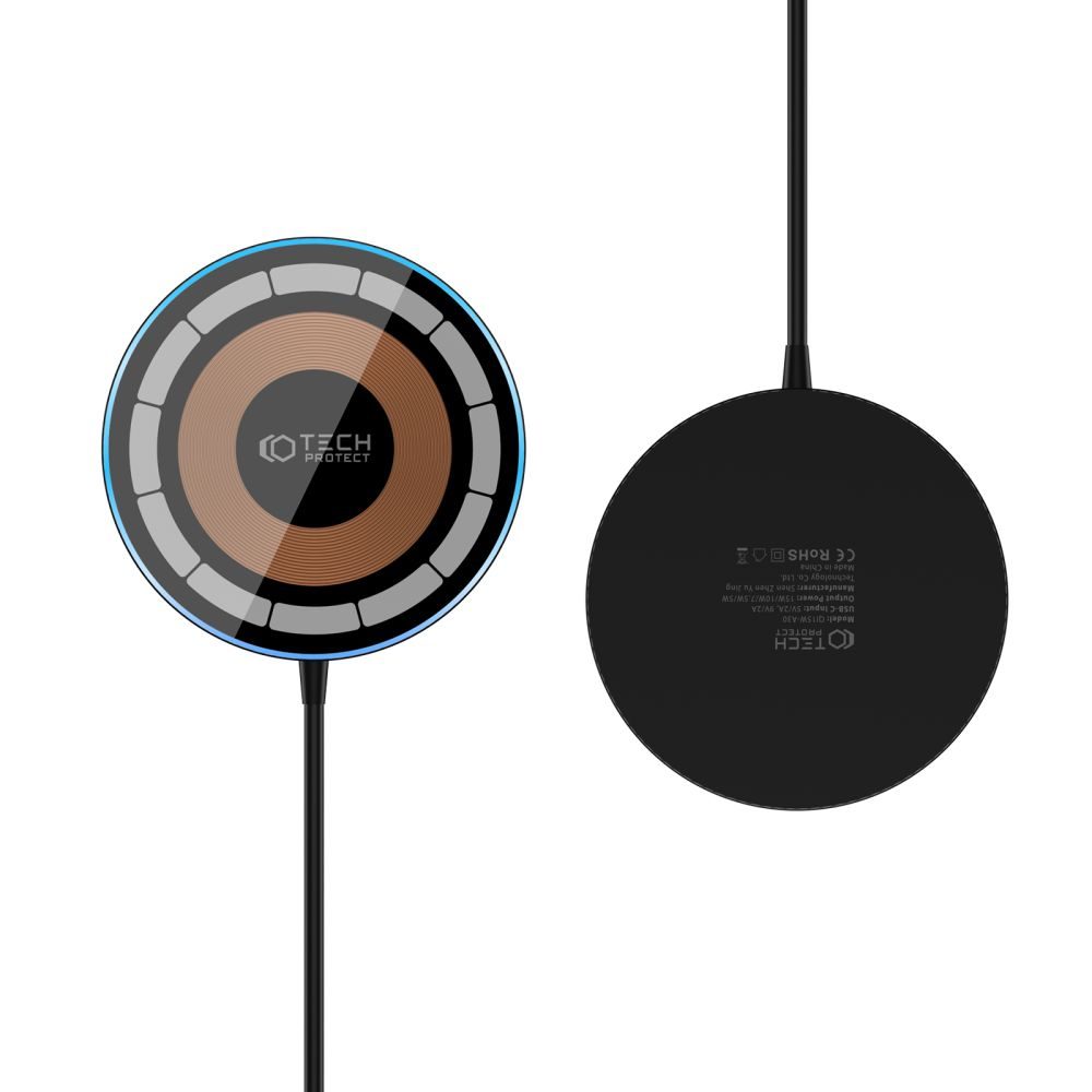 Tech-Protect QI15W-A30 Magnetická Bezdrôtová Nabíjačka MagSafe, čierna