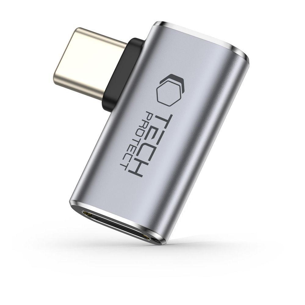 Tech-Protect UltraBoost AA01 kutni adapter USB-C, sivi