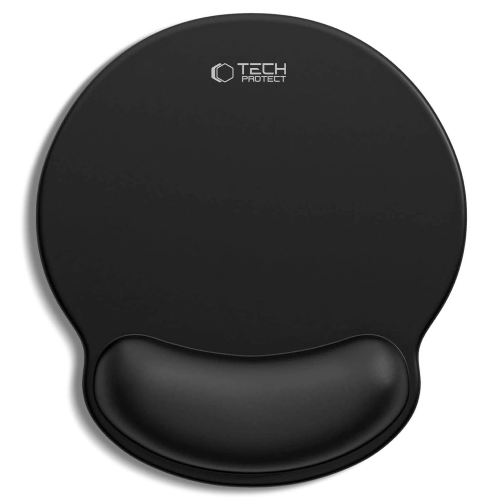 Levně Tech-Protect A200 Podložka pod myš s gelovou opěrkou zápěstí 25 × 22,5 cm, černá