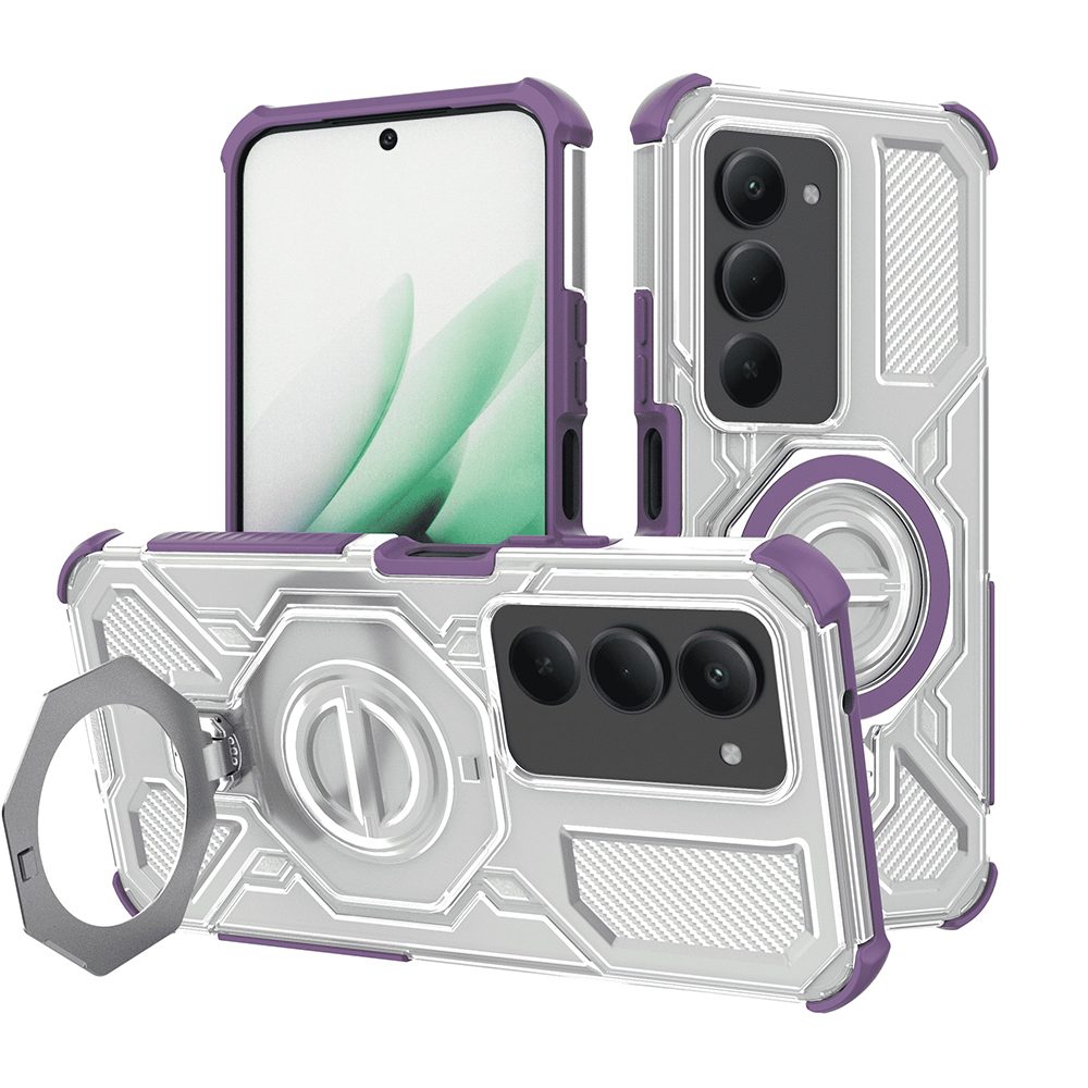 Levně Techsuit Carbon Shield Pro, Xiaomi Redmi 15 4G / 5G, průhledný / fialový