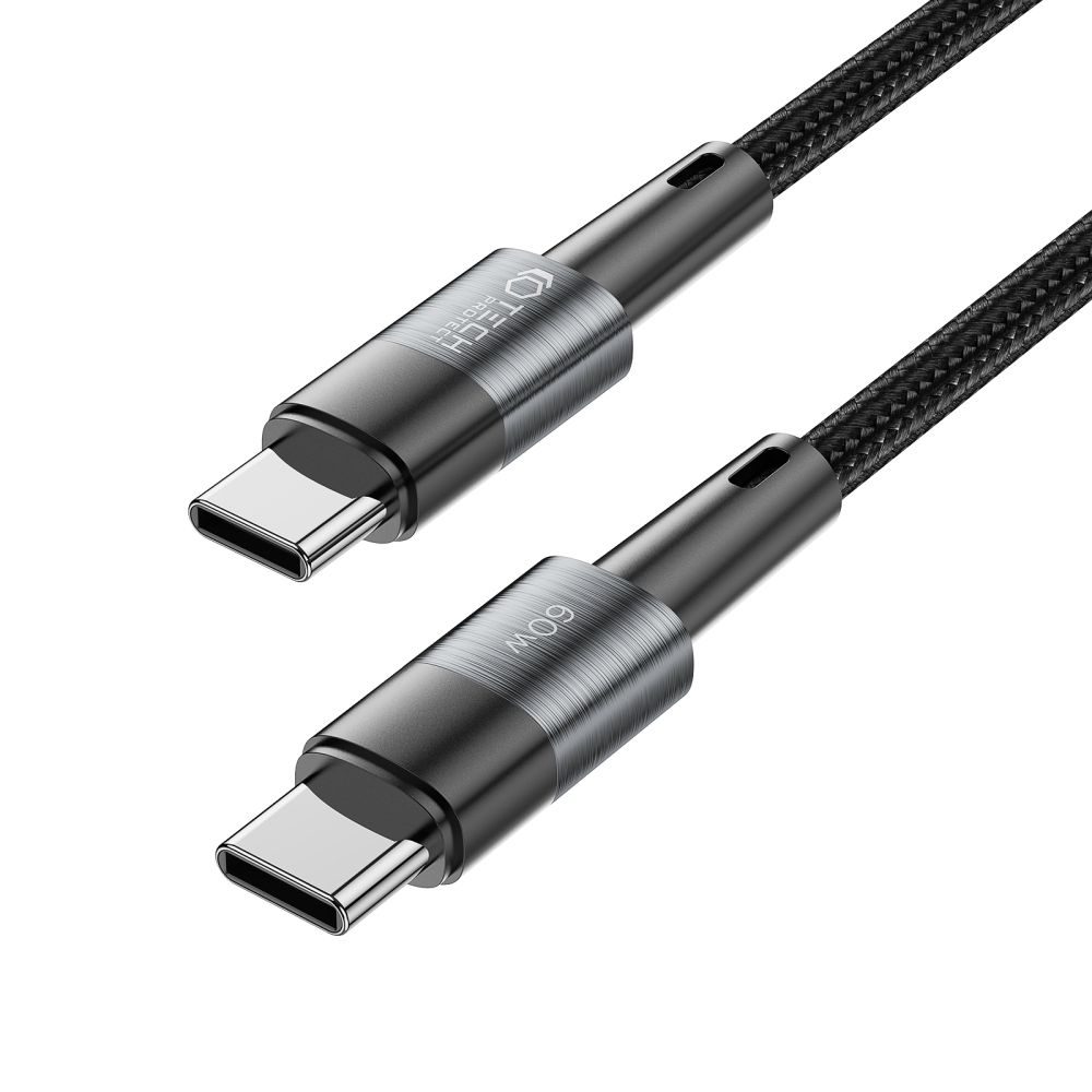 Tech-Protect UltraBoost USB-C - USB-C, PD60W / 3A, 0,25 M, Szürke