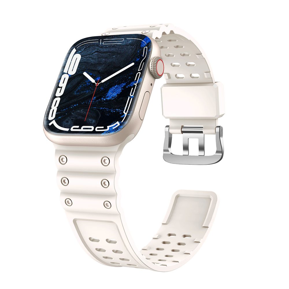 Curea Strap Triple Pentru Ceasuri Apple Watch SE / 8 / 7 / 6 / 5 / 4 / 3 / 2 / 1 (49/45/44/42mm), Bej