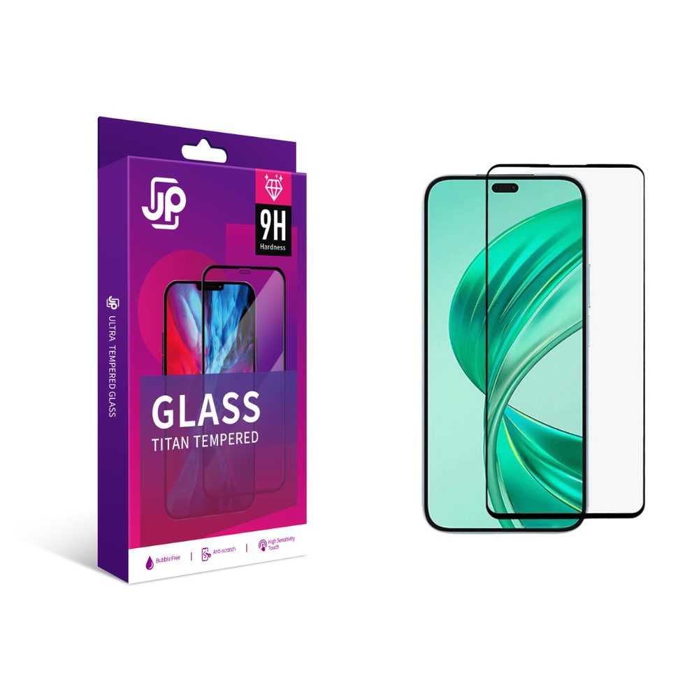 JP Titan extra tartós edzett üveg, Honor X8b, fekete
