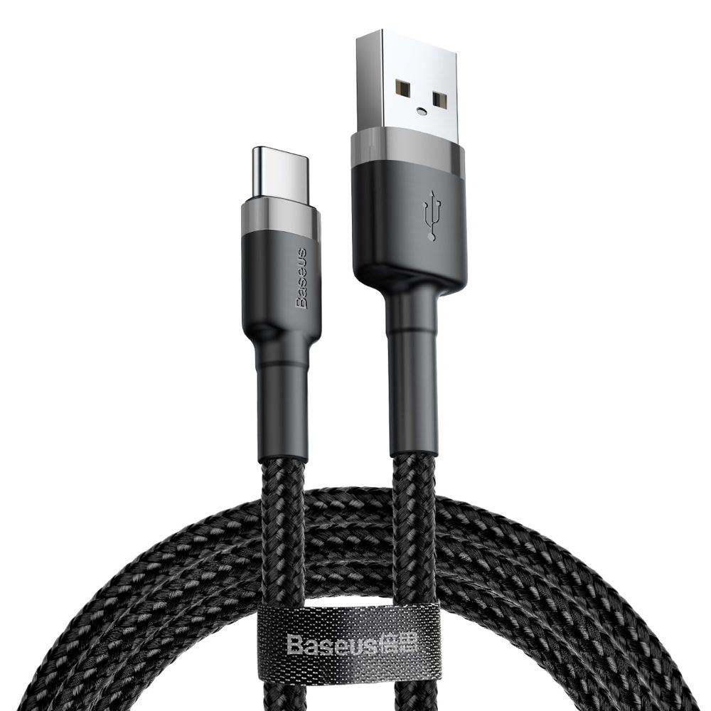 Baseues Cafule USB-C kábel, fekete-szürke, 0,5 m (CATKLF-AG1)