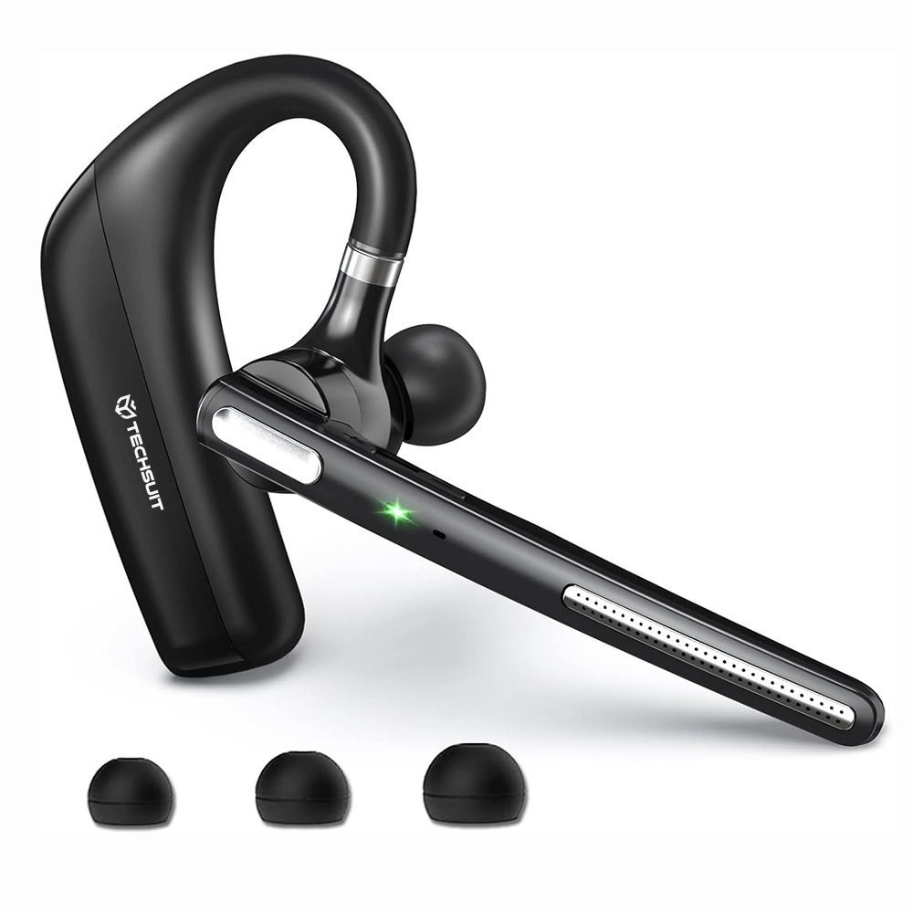 Techsuit Bluetooth dvostruki mikrofon s poništavanjem buke (G6), crni