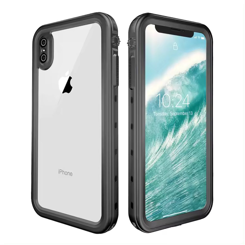 Levně ShellBox IP68 obal, iPhone X / XS, černý