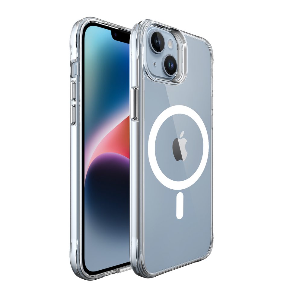 JP MagFit MagSafe Husă cu certificat 3M SGS, pentru iPhone 14 Plus / 15 Plus, transparent